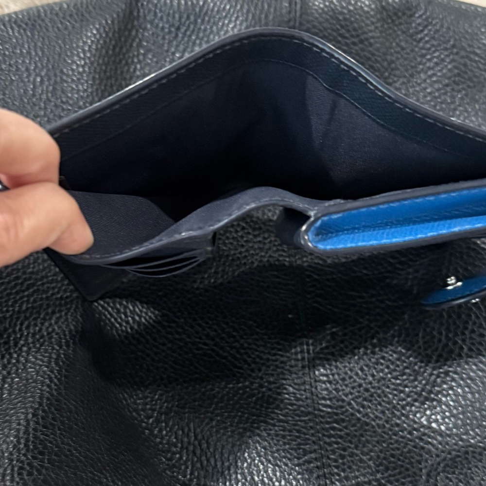 Coach Vivid Blue Leather small trifold Wallet - Picture 6 of 8